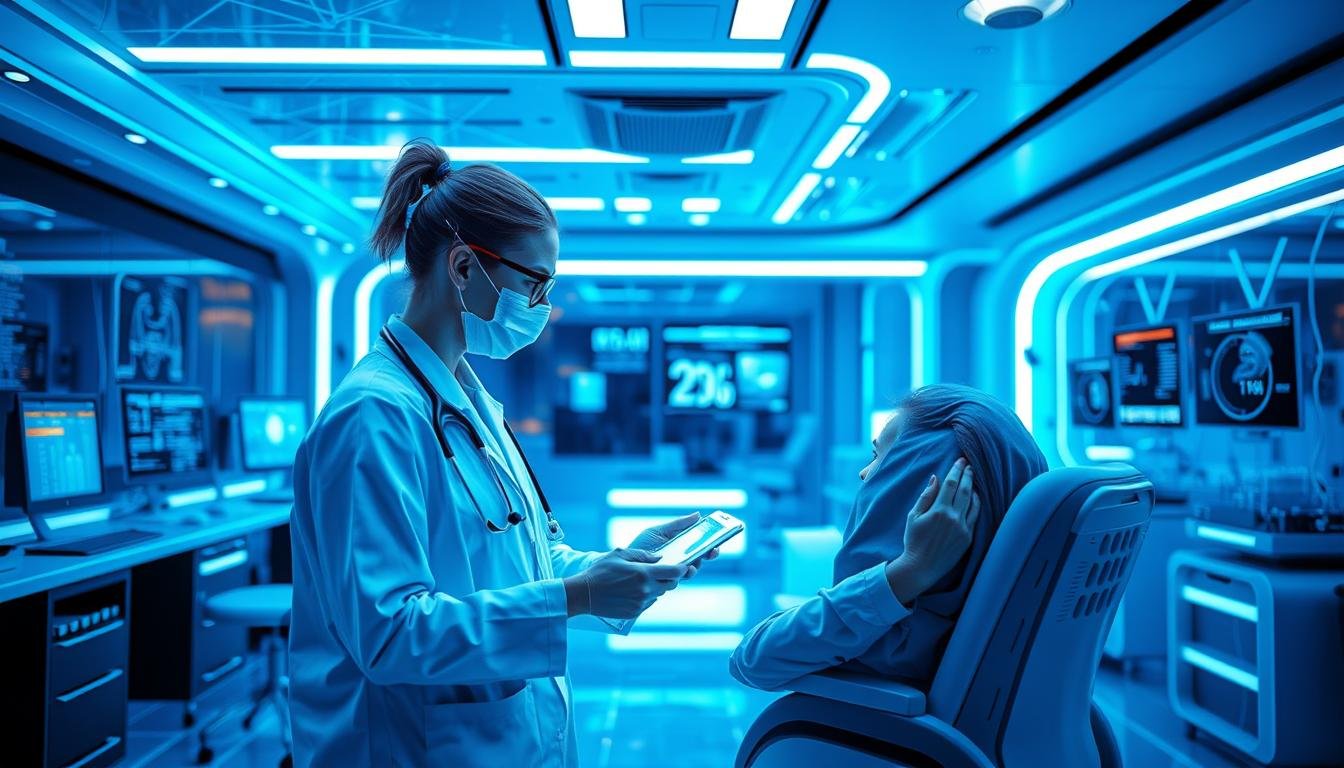 nurse practitioner examining patient